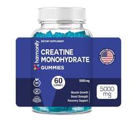 Creatine Gummies 5000mg, Creatine Monohydrate Gummy More 20% Strength, Creatine for Women & Men, Gluten-Free, Non-GMO, 60 Gummies