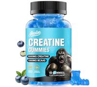 Creatine Gummies 5000mg Creatine Monohydrate with 1000mg BCAAs (1 Month Supply) for Men & Women, Vegan & Sugar-Free, Easy Pre/Post Workout Gym Support for Performance and Muscle Power, Blueberry