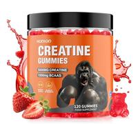 Creatine Gummies 5000mg Creatine Monohydrate with 1000mg BCAAs (2 Month Supply) for Men & Women, Vegan & Sugar-Free, Easy Pre/Post Workout Gym Support for Performance and Muscle Power, 120 Count