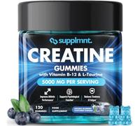 Creatine Gummies 5000mg Lab-Tested 120ct Max Strength Muscle Growth/Recovery Supplements for Men & Women Creatine Monohydrate B12 & L-Taurine Vegan Gym Pre Workout Chewable Gummies, (Blueberry)