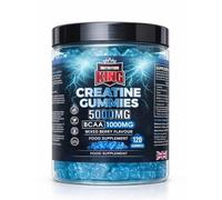 Creatine Gummies 5000mg Per Serving - BCAA 1000mg + Vitamin B12 - Sugar-Free Creatine Monohydrate Gummies - Energy, Strength & Recovery Support - Vegan Friendly - 120 Gummies (Blueberry)