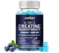 Creatine Gummies 6000MG Creatine Monohydrate for Men & Women, Replacing Powders and Capsules, Contains L-theanine & L-carnitine, Enhances Muscle Strength, Blueberry-Flavored Gummies, 90 Counts
