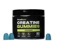 Creatine Gummies MAX, 5780mg, Zero Sugar with Added Alpha GPC for Focus, L-Taurine and Betaine Anhydrous, Blue Raspberry Flavour, One Month Supply, 90 Gummies for Pump, Mass, Endurance and Energy.