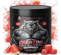 Creatine Gummies with BCAAs & Electrolytes - 5000mg Creatine Monohydrate + 1000mg BCAAs, Lab-Tested Sugar-Free Watermelon Flavor, 120 Count for Strength, Endurance & Recovery
