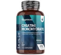 Creatine Monohydrate 3000mg - 270 Vegan Tablets - 3 Months Supply - Micronised for Easy Absorption - Creatine Monohydrate Powder Tablets for Men & Women - Unflavoured, Keto-Friendly & Gluten-Free