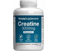 Creatine Monohydrate 3000mg | Support Strength, Muscle Power & Performance | 100% Micronised & Fast Absorbing | Vegan & Vegetarian Friendly | 180 Tablets = 2 Months’ Supply | Made in The UK