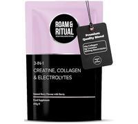 Creatine Monohydrate + Collagen Peptides + Electrolytes Powder | 3 in 1 Powder Supplement with Added Hyaluronic Acid | Natural Berry Flavour | Non GMO, Made in The UK - 450g by Roam & Ritual™