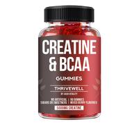 Creatine Monohydrate Gummies 5000mg with 1000mg BCAAs | Vegan & Sugar Free | 90 Premium Gummies | Mixed Berry Flavour | Health Candy