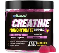 Creatine Monohydrate Gummies 6000mg for Men & Women, Potent Creatine Supplement, Chewables Creatine for Energy Boost, Increase Strength and Build Muscle, Gluten-Free, Sugar Free,120 Count