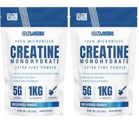 Creatine Monohydrate Powder - 1kg | 200 Mesh Fine Grade Powder, Pure & Mixes Easily | Includes Scoop | Unflavoured | Made in The UK By CLN Labs (Pack of 2)