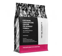 Creatine Monohydrate Powder with Lion's Mane & Cordyceps Mushroom Extracts, 5g Micronised Creatine Monohydrate Per Serving, Berry Flavour, 50 Servings