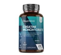 Creatine Monohydrate 3000mg - 270 Vegan Tablets - 3 Months Supply - Micronised for Easy Absorption - Creatine Monohydrate Powder Tablets for Men & Women - Unflavoured, Keto-Friendly & GMP-Approved