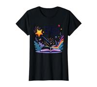 Creating 5th Grade Magic: Enchanting Education Journey T-Shirt, Women, Black, XS