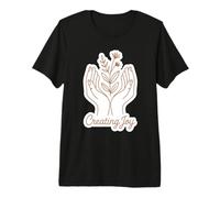 Creating Joy Hands Cradling Botanical Flowers Premium T-Shirt