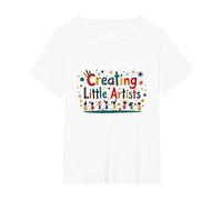Creating Little Artists: Inspiring Young Creativity T-Shirt, Women's Plus, White, 2X
