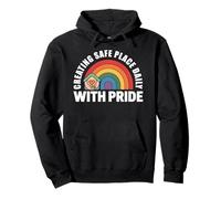 Creating Safe Place Daily With Pride LGBTQ+ Rainbow Pullover Hoodie