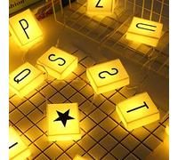 Creation Core 20 Led Letter Light Box String with 60 Letters, Numbers & Symbols Free Combination DIY Letter Banner for Home Decor Photoshoots Birthday Party, Warm White