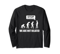 Creation Humor: We are Not Related Long Sleeve T-Shirt