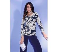 Creation L All-Over Print Long Sleeve Jumper Navy Print