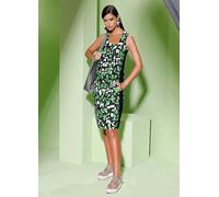 Creation L Graphic Print Sleeveless Dress Green Print