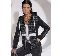 Creation L Hooded Long Sleeve Jacket Black Print