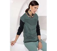 Creation L Long Sleeve Round Neck Jumper Green Print