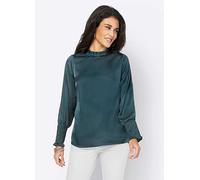 Creation L Long Sleeve Satin Blouse Petrol