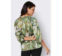 Creation L Printed Three-Quarter Length Sleeve Blouse Champagne Print