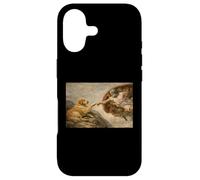 Creation of Dog God And Adam Parody Renaissance Vintage Art Case for iPhone 17