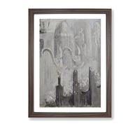 Creation Of The World Vol.10 By Mikalojus Konstantinas Classic Painting Framed Wall Art Print, Ready to Hang Picture for Living Room Bedroom Home Office Décor, Walnut A2 (64 x 46 cm)