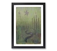 Creation of The World Vol.11 by Mikalojus Konstantinas Framed Print | A2 Black Framed Wall Art | Ready to Hang | Modern Map Picture | Living Room Bedroom Lounge Office