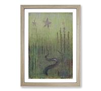 Creation of The World Vol.11 by Mikalojus Konstantinas Framed Print | A2 Oak Framed Wall Art | Ready to Hang | Modern Map Picture | Living Room Bedroom Lounge Office