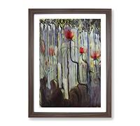 Creation Of The World Vol.4 By Mikalojus Konstantinas Classic Painting Framed Print | A4 Walnut Framed Wall Art | Ready to Hang | Classic Map Picture | Living Room Bedroom Lounge Office
