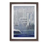 Creation of The World Vol.6 by Mikalojus Konstantinas Framed Print | A2 Walnut Framed Wall Art | Ready to Hang | Modern Map Picture | Living Room Bedroom Lounge Office