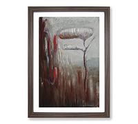 Creation of The World Vol.7 by Mikalojus Konstantinas Framed Print | A2 Walnut Framed Wall Art | Ready to Hang | Modern Map Picture | Living Room Bedroom Lounge Office