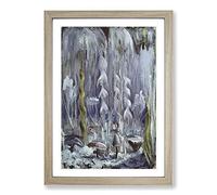 Creation of The World Vol.9 by Mikalojus Konstantinas Framed Print | A2 Oak Framed Wall Art | Ready to Hang | Modern Map Picture | Living Room Bedroom Lounge Office