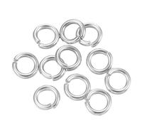 Creation Perles Pack of 50 Stainless Steel 304 Silver Metal Jump Rings 5 mm