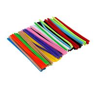 Creation Station 100 Colourful Pipe Cleaners Chenille Craft Stems 4mm x 15cm 6" 10 Bright Colours