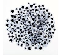 Creation Station 500 Wiggle Eyes in Assorted Sizes, Black, Small