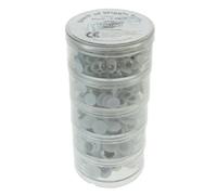 Creation Station CT1397 5-Stack of Wiggle Eyes 5 Sizes, Pack of 560, Black, Assorted