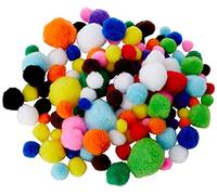 Creation Station Pom Poms Assorted Colours & Sizes (100)