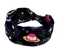 Creation Universe Planet Stars Earth Headband for Women, Soft Wide Headbands, Non Slip Workout Hairbands for Yoga Fitness Travel Gym, Hair Accessories