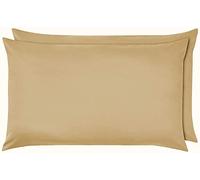 CreationsMart 100% Egyptian Cotton 10"/25CM Deep sheets Fitted - Single - Double - King - Super King Size - Bedding Bed Sheet & Pillow Pairs Case (Sold Separately) (Beige, PillowCase Pair)
