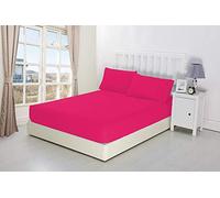 CreationsMart Luxury Bedding 100% Egyptian Cotton 40CM/16 Extra Deep Fitted Sheets (Fuschia, King)