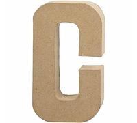 Creativ 100263 20.5 cm 1-Piece Papier Mache Letter C, Beige