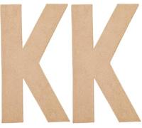 Creativ 100263 20.5 cm 1-Piece Papier Mache Letter K, Beige (Pack of 2)