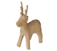 Creativ 100263 22.5 cm Papier Mache Roe Deer Standing, Beige