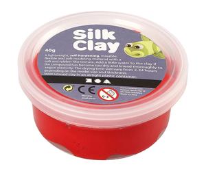 CREATIV 100263 Creativ 40 g Silk Clay, Red