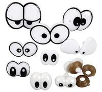 Creativ 100263 Funny Eyes - Assortment, size 2-3 cm, with fastener, 9 asstd