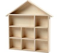 Creativ 100263 House-Shaped Shelving System, Size 26x25,2 cm, H: 3,5 cm, Paulown
